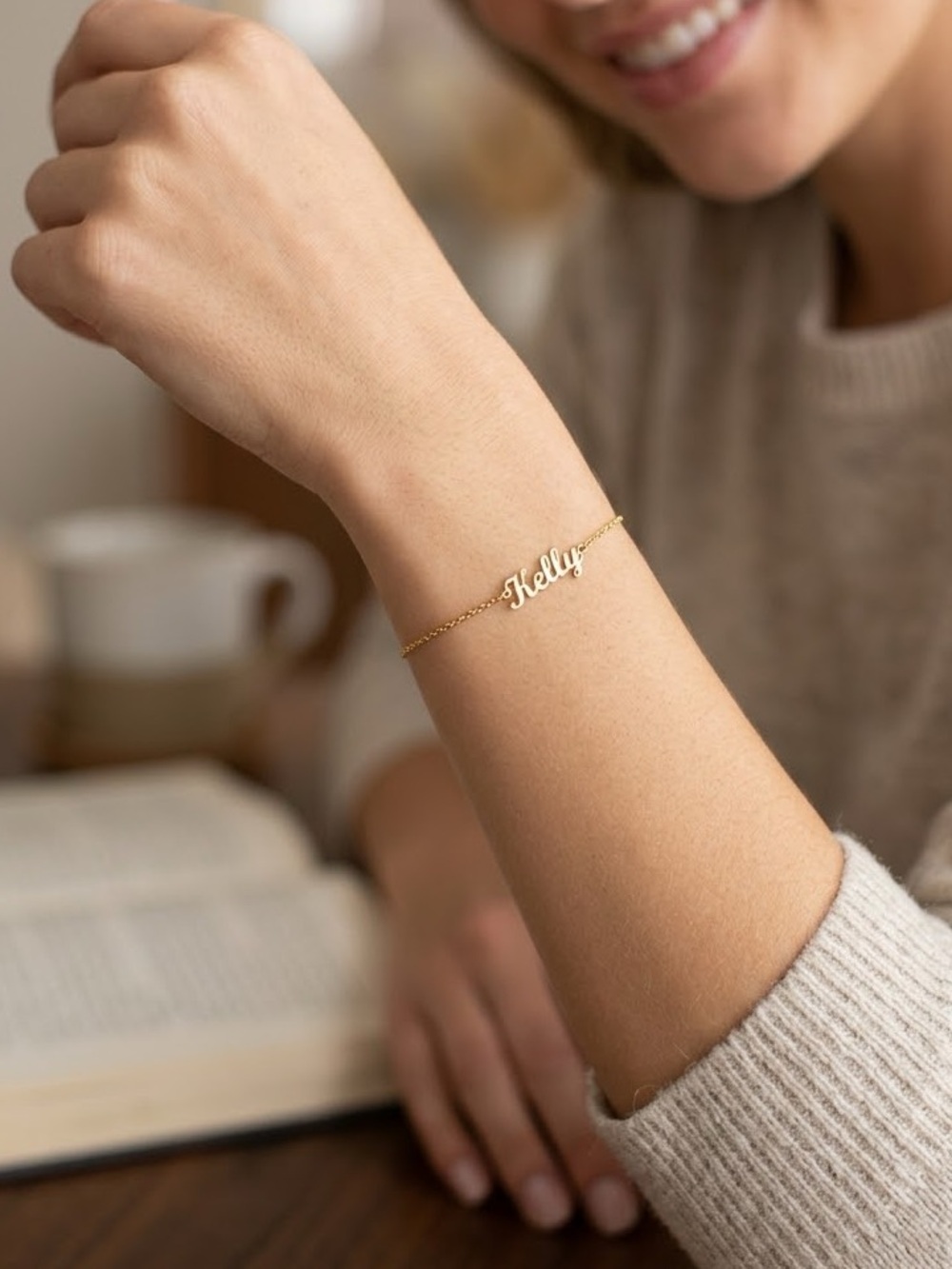 Marina De Buchi "Kelly" Gold Nameplate Bracelet Freedom Collection NIP